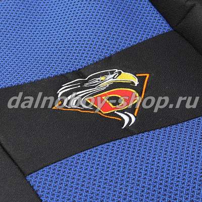 Чехол - сиденье DAF XF -105 2012г. черно-синий (2высок.2 ремня) _1