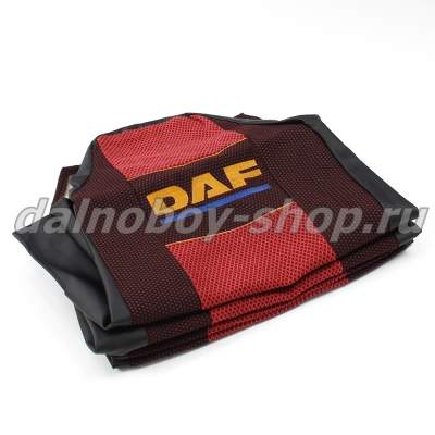 Чехол - сиденье иск.кожа+жаккард DAF XF-95/105 черно-красный