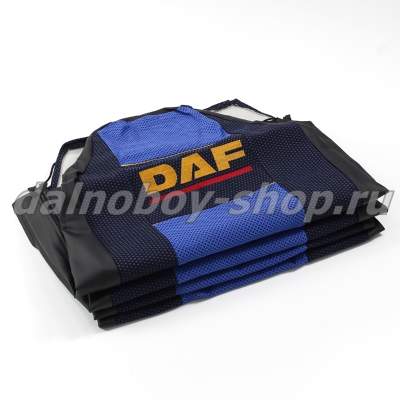 Чехол - сиденье иск.кожа+жаккард DAF XF-95/105 черно-синий