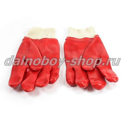 Перчатки нитриловые резина красные (манжета)