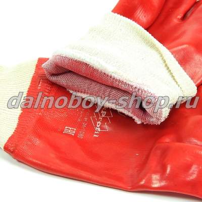 Перчатки нитриловые резина красные (манжета)