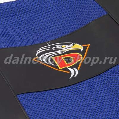 Чехол - сиденье иск.кожа+жаккард DAF XF105/106 от 2012г черно-синий_1