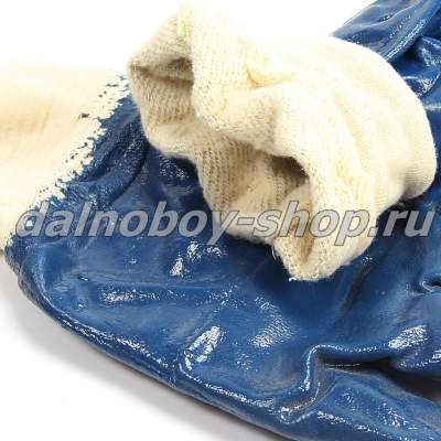 Перчатки нитриловые резина синие (манжета)