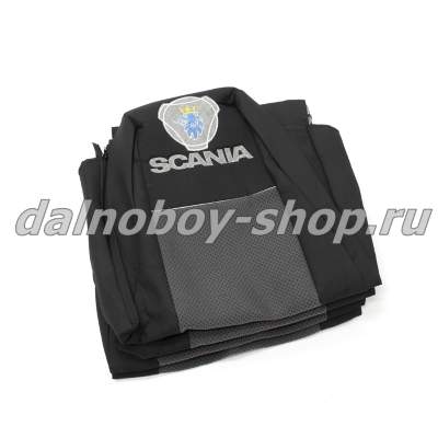 Чехол - сиденье SCANIA 6 серия от 2014 г. 2выс ( разные сидения ) серый