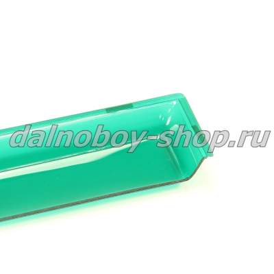 Дефлектор КАМАЗ (прямой узкий) вставной с наклейкой зеленый_2