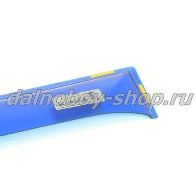 Дефлектор КАМАЗ (прямой широкий) вставной синий с наклейкой_1
