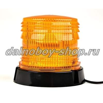 Маяк импульсный LED 10-30v магнит-стационар (желтый) d-122mm, h-110mm_1