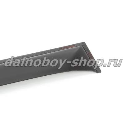 Дефлектор МАЗ (прямой широкий) вставной черный с наклейкой_1