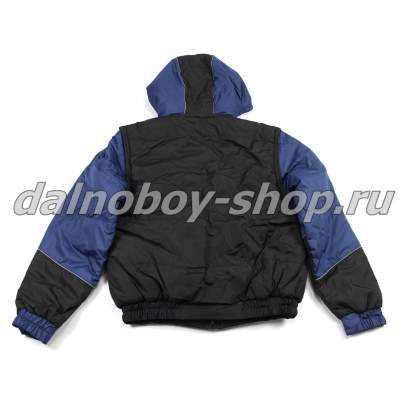 Куртка мужская утепленная с капюшон. (комбинир.) SCANIA 52 сине-черная.