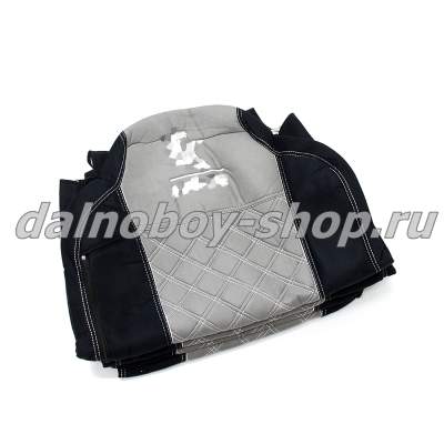 Чехол - сиденье аликанте KMZ EURO AXOR 5490 (2020 г. ->) обновленный черно-серый