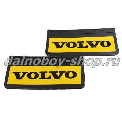 Брызговики передние резина (светоотражающие) 520*250 VOLVO (желтый+черная надпись)