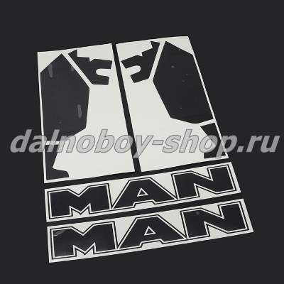 Наклейка на боковые окна 45*33 "MAN" ( комплект 2шт.) цвет черный
