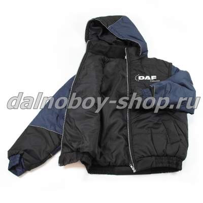Куртка мужская утепленная с капюшон. (комбинир.) DAF 52 сине-черная.