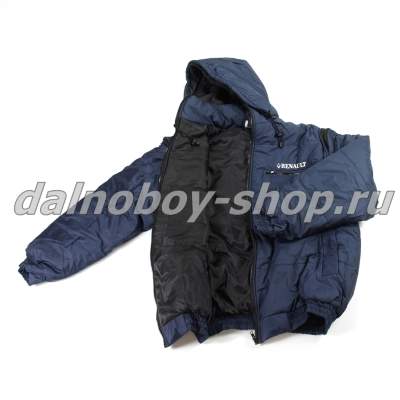 Куртка мужская утепленная с капюшон. RENAULT 58-60 синяя.