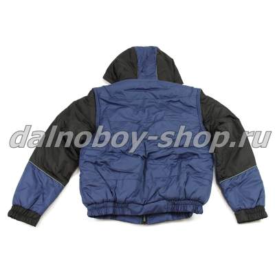 Куртка мужская утепленная с капюшон. (комбинир.) VOLVO 58 сине-черная.